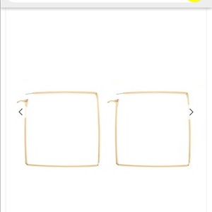 Oversized square hoop earring